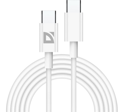 DEFENDER (87538) USB кабель F182 TypeC-TypeC 2м, белый