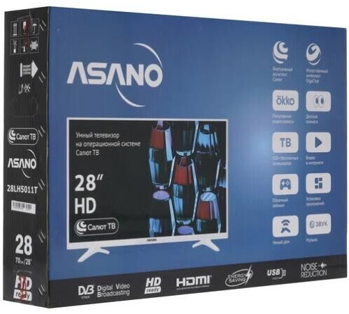 ASANO 28LH5011T HD SMART TV Салют белый