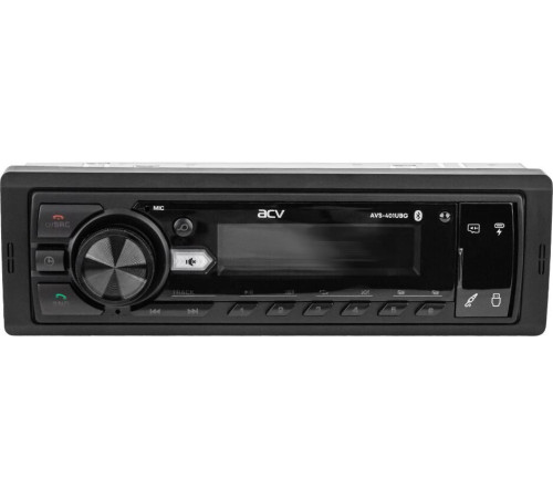 ACV AVS-401UBG (1din/База 36мм/зеленая/Bluetooth/USB/TYPE-C/AUX/SD/FM/4*50)