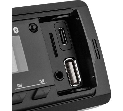 ACV AVS-401UBR (1din/База 36мм/красная/Bluetooth/USB/TYPE-C/AUX/SD/FM/4*50)