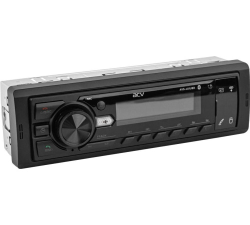 ACV AVS-401UBR (1din/База 36мм/красная/Bluetooth/USB/TYPE-C/AUX/SD/FM/4*50)
