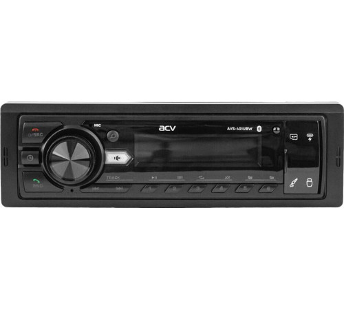 ACV AVS-401UBW (1din/База 36мм/белая/Bluetooth/USB/TYPE-C/AUX/SD/FM/4*50)