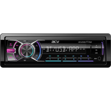ACV AVS-601UBM (1din/мультицвет/BT/2 USB/AUX/SD/FM/3RCA/SUB/5 зон подсветки/4*50)