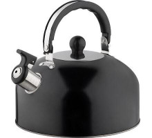 БЕЗ ТМ Чайник, Casual, объем 2,7 л, со свистком, из нержавеющей стали, окрашенный, цвет: чёрный (985624)
