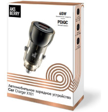 AKSBERRY (6900286350018) X101 TYPE-C(30w)+USB-A(30W), черный