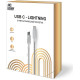 AKSBERRY (6900288570018) X161 Spring USB C to Lightning 9V/3A, 27W 1м в металлической оплетке, серебристый