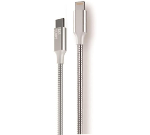 AKSBERRY (6900288570018) X161 Spring USB C to Lightning 9V/3A, 27W 1м в металлической оплетке, серебристый