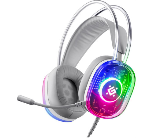 Гарнитура DEFENDER (64575) Cyborg белый, 7.1, RGB, провод 2 м