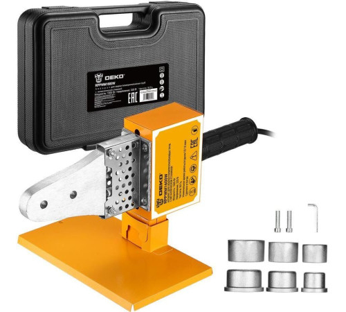 DEKO RPPWM1600W в пластиковом кейсе, 3 насадки (20-32 мм) 083-3008