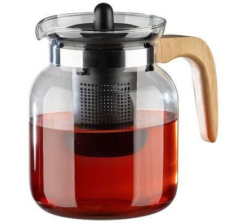 MALLONY Чайник заварочный, La Caffetteria, объём: 1500 мл, с деревянной ручкой/фильтр из полипропилена (910134)