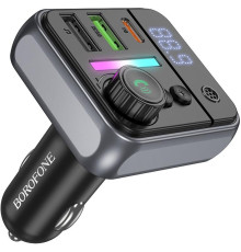 BOROFONE (6941991115257) BC50 FM-трансмиттер+АЗУ 2USB+1Type-C PD20W+QC3.0 , Black