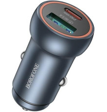 BOROFONE (6941991118579) BZ32A 1USB+1Type-C 3.0A PD30W+QC3.0 , Metal grey