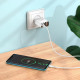 HOCO (6931474769824) C100Aaa 1USB+1Type-C 3.0A QC3.0 PD 20W , White