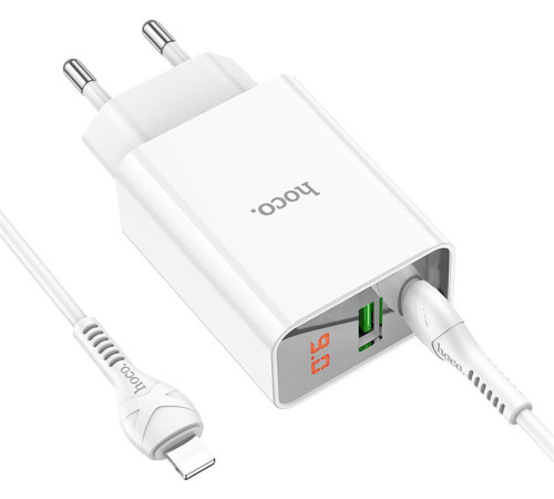 HOCO (6931474769824) C100Aaa 1USB+1Type-C 3.0A QC3.0 PD 20W , White