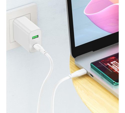HOCO (6931474790736) X93aa 240W USB 5.0A PD 240W для Type-C Type-C , 1м - белый