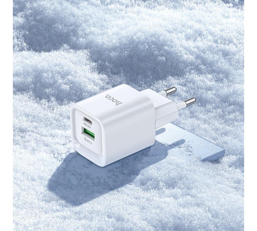 СЗУ HOCO (6942007630276) C147A 1USB+1Type-C 3.0A PD 20W+QC3.0 , White