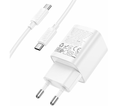 HOCO (6942007630337) C149A СЗУ 1USB+1Type-C 3.0A PD 30W+QC3.0 , White