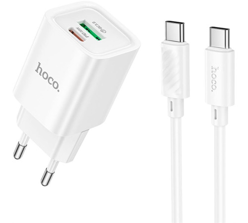 HOCO (6942007630337) C149A СЗУ 1USB+1Type-C 3.0A PD 30W+QC3.0 , White