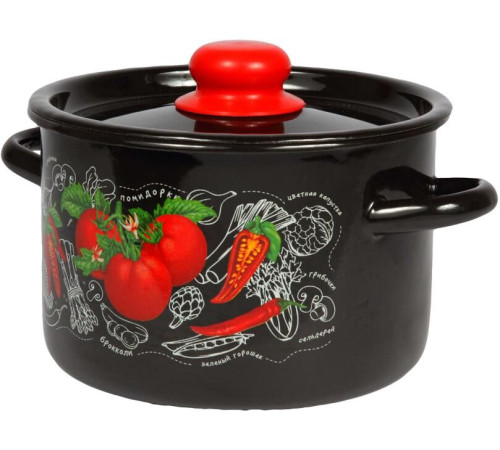 СТАЛЬЭМАЛЬ 1с16с/1 Помидорки эмал 2,9л черная