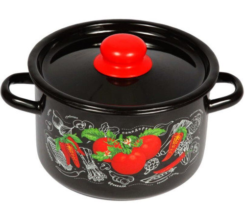 СТАЛЬЭМАЛЬ 1с16с/1 Помидорки эмал 2,9л черная