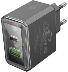 BOROFONE (6941991110641) 1USB+1Type-C 3.0A QC3.0 PD 30W Black