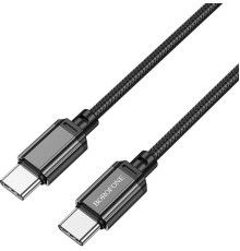 BOROFONE (6974443389067) BX87 нейлон 1м USB 3.0A PD 60W для Type-C Type-C Black 1 м