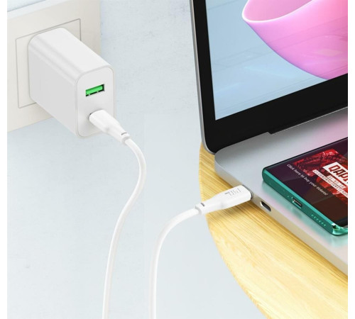 HOCO (6931474790743) X93 USB 5.0A PD 240W дл White 2 м