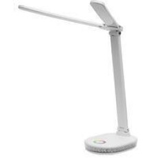 ULTRAFLASH (15725) UF-807 C01 белый (Led св-к настольный, 10Вт, ССТ, диммируемый, RGB подсветка)