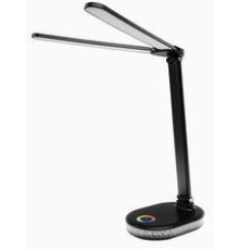 ULTRAFLASH (15726) UF-807 C02 черный (Led св-к настольный, 10Вт, ССТ, диммируемый, RGB подсветка)