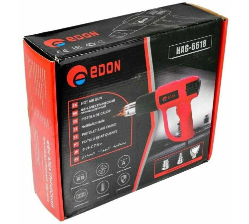 EDON HAG-6618 черный/красный 7299 2000Вт
