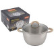 MALLONY Кастрюля Fortuna, объем 4,5 л, из нерж стали с крышкой (007220)