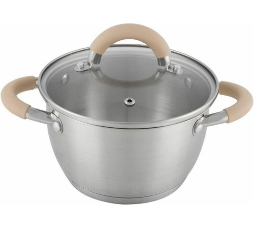 MALLONY Кастрюля Fortuna, объем 4,5 л, из нерж стали с крышкой (007220)