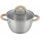 MALLONY Кастрюля Fortuna, объем 4,5 л, из нерж стали с крышкой (007220)