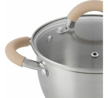 MALLONY Кастрюля Fortuna, объем 3,3 л, из нерж стали с крышкой (007219)