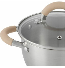 MALLONY Кастрюля Fortuna, объем 3,3 л, из нерж стали с крышкой (007219)