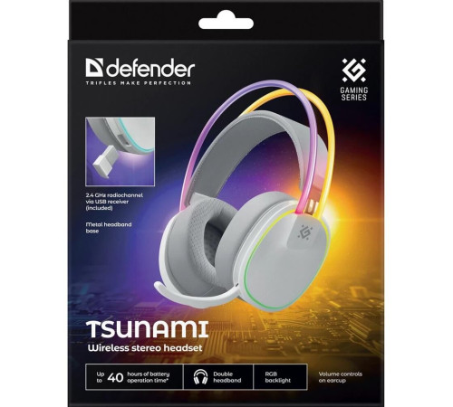 DEFENDER (64695) Tsunami BT/2.4G, белый