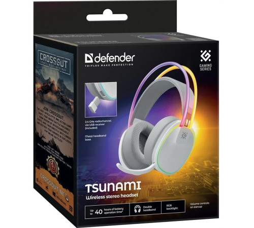 DEFENDER (64695) Tsunami BT/2.4G, белый