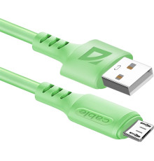 DEFENDER (87108GRN) USB кабель F207 Micro 1м,2.4А,силикон