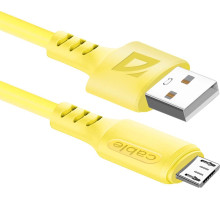 DEFENDER (87108YEL) USB кабель F207 Micro 1м,2.4А,силикон
