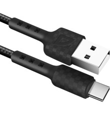 DEFENDER (87113BLA) USB кабель F181 TypeC 1м,2.4А, нейлон