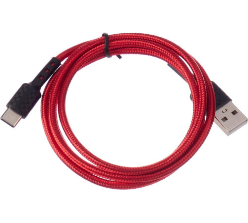 DEFENDER (87113RED) USB кабель F181 TypeC 1м,2.4А, нейлон