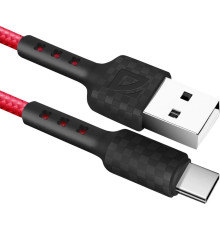 DEFENDER (87113RED) USB кабель F181 TypeC 1м,2.4А, нейлон