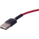 DEFENDER (87113RED) USB кабель F181 TypeC 1м,2.4А, нейлон
