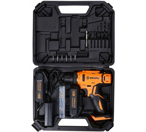 ВИХРЬ ДА-16Л-2КА 16В, 2аккум., кейс,с набором инструментов 72/14/49