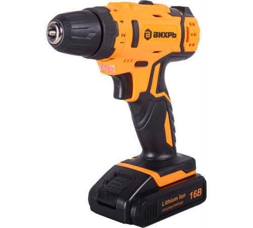 ВИХРЬ ДА-16Л-2КА 16В, 2аккум., кейс,с набором инструментов 72/14/49