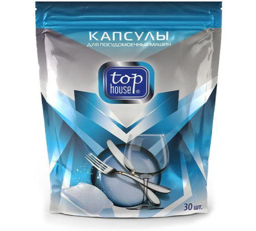 TOP HOUSE Капсулы для посудомоечных машин, 30 шт. (180353)
