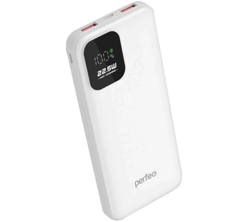 PERFEO (PF_E2074) - 10000 mAh/LED QC3.0/Type-C/2,белый