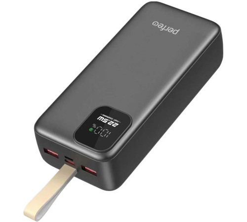 PERFEO (PF_E2086) - 30000 mAh/LED QC3.0/Type-C/2,черный