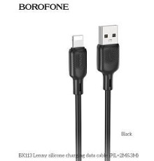BOROFONE (6941991115530) BX113i 3m USB 2.4A для Lightning - 3м , черный