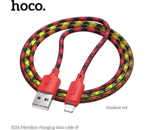 HOCO (6942007650786) X116i USB 2.4A для Lightning , Gradient Red